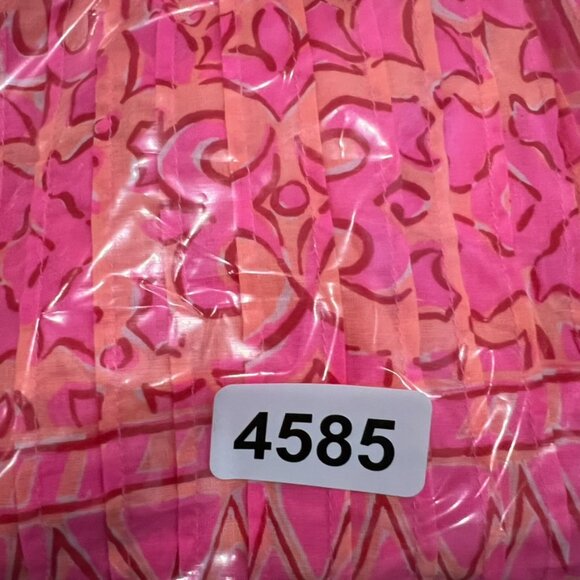 Vineyard Vines Tortola Scarf Print Pleated Top Knockout Pink Sz LARGE $148 - Picture 6 of 6
